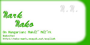 mark mako business card