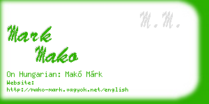 mark mako business card